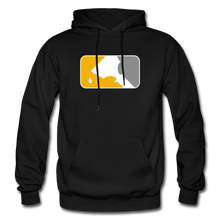 Load image into Gallery viewer, YELLOW MLT DESIGN HOODIE - black