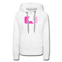 Load image into Gallery viewer, PINK MLT DESIGN HOODIE - white