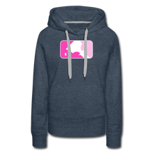Load image into Gallery viewer, PINK MLT DESIGN HOODIE - heather denim