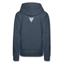 Load image into Gallery viewer, PINK MLT DESIGN HOODIE - heather denim