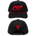 Hat. PPF Life Logo Red. Black. Black.