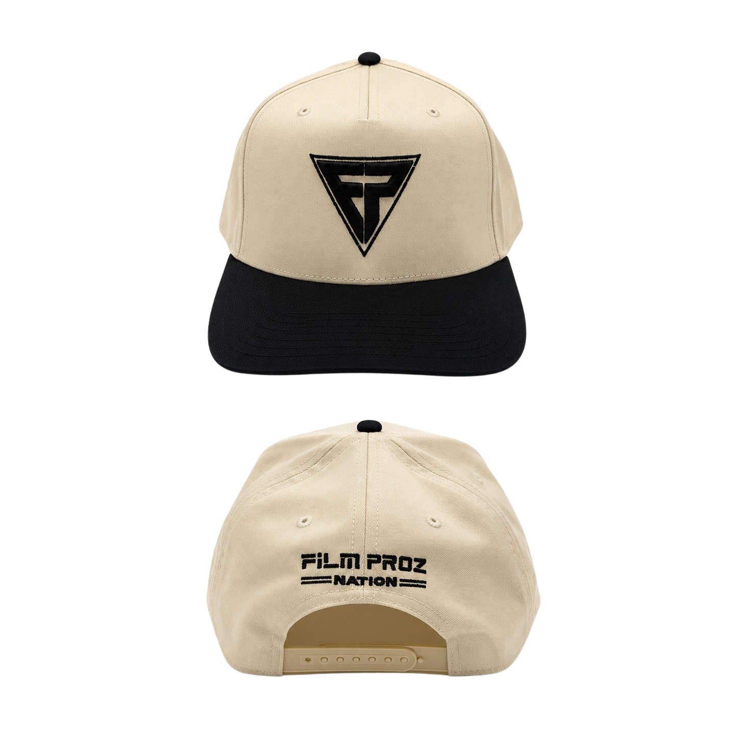 Hat. FP Logo Black. Cream. Black.