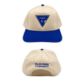 Hat. FP Logo Blue. Cream. Blue.