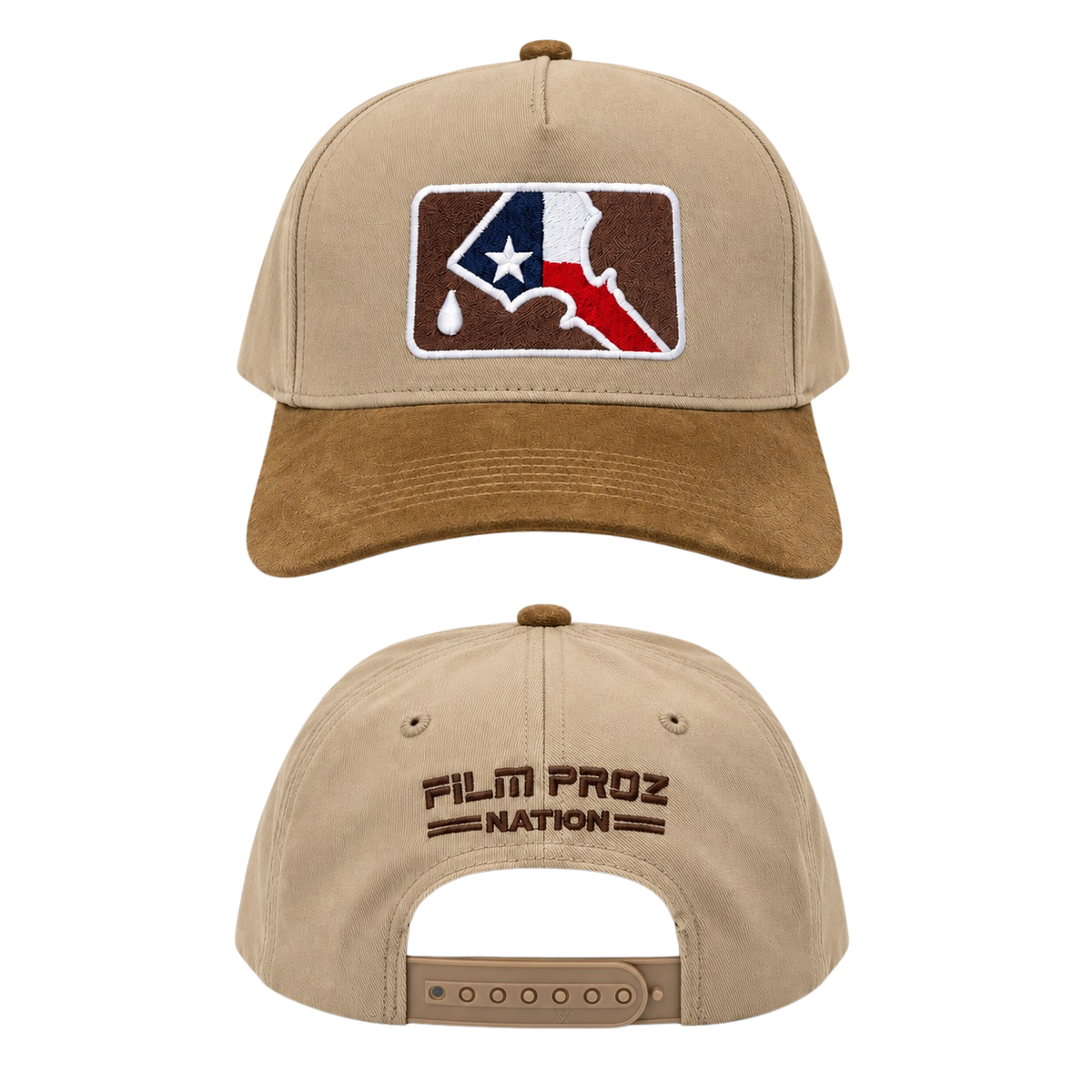 Hat. MLT Logo Texas Flag. Brown. Brown. Suede.