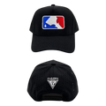 Hat. MLT Logo Blue White Red. Black. Black.