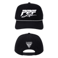 Hat. PPF Life Logo White. Black. Black.
