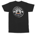 A black short-sleeve t-shirt shown from the back, featuring a circular graphic print with the text 'ARIZONA TINTERS GO IT BETTER' surrounding a guitar and cactus design.