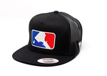 Load image into Gallery viewer, Flat Bill | MLT Squeegee Logo | Black Bill &amp; Crown w/ Black Mesh
