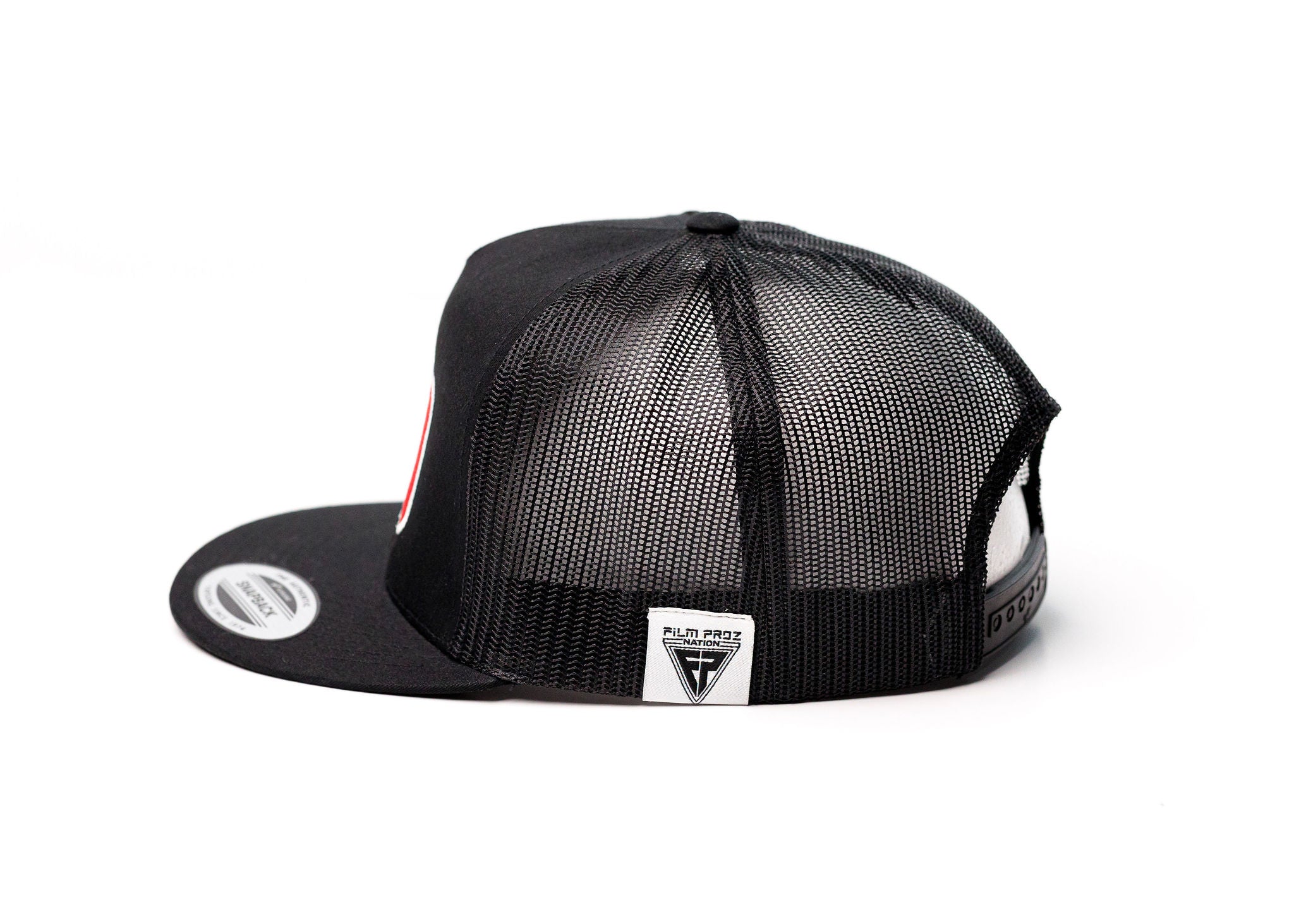 Flat Bill | MLT Squeegee Logo | Black Bill & Crown w/ Black Mesh