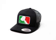 Load image into Gallery viewer, Curved Bill | Special Edition - MLT Mexico Logo w/ Side Stitch | Black Bill &amp; Crown w/ Black Mesh
