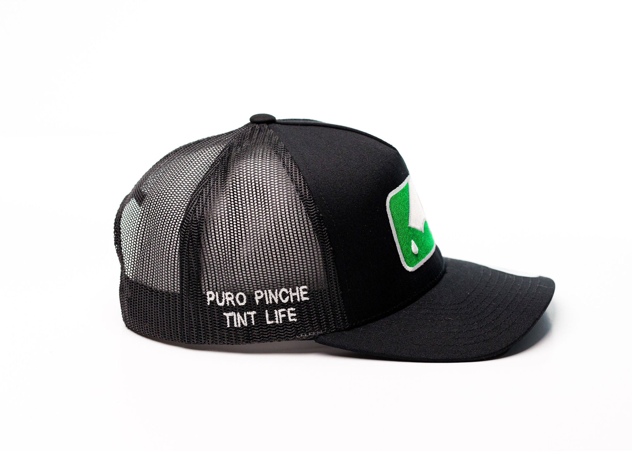 Curved Bill | Special Edition - MLT Mexico Logo w/ Side Stitch | Black Bill & Crown w/ Black Mesh