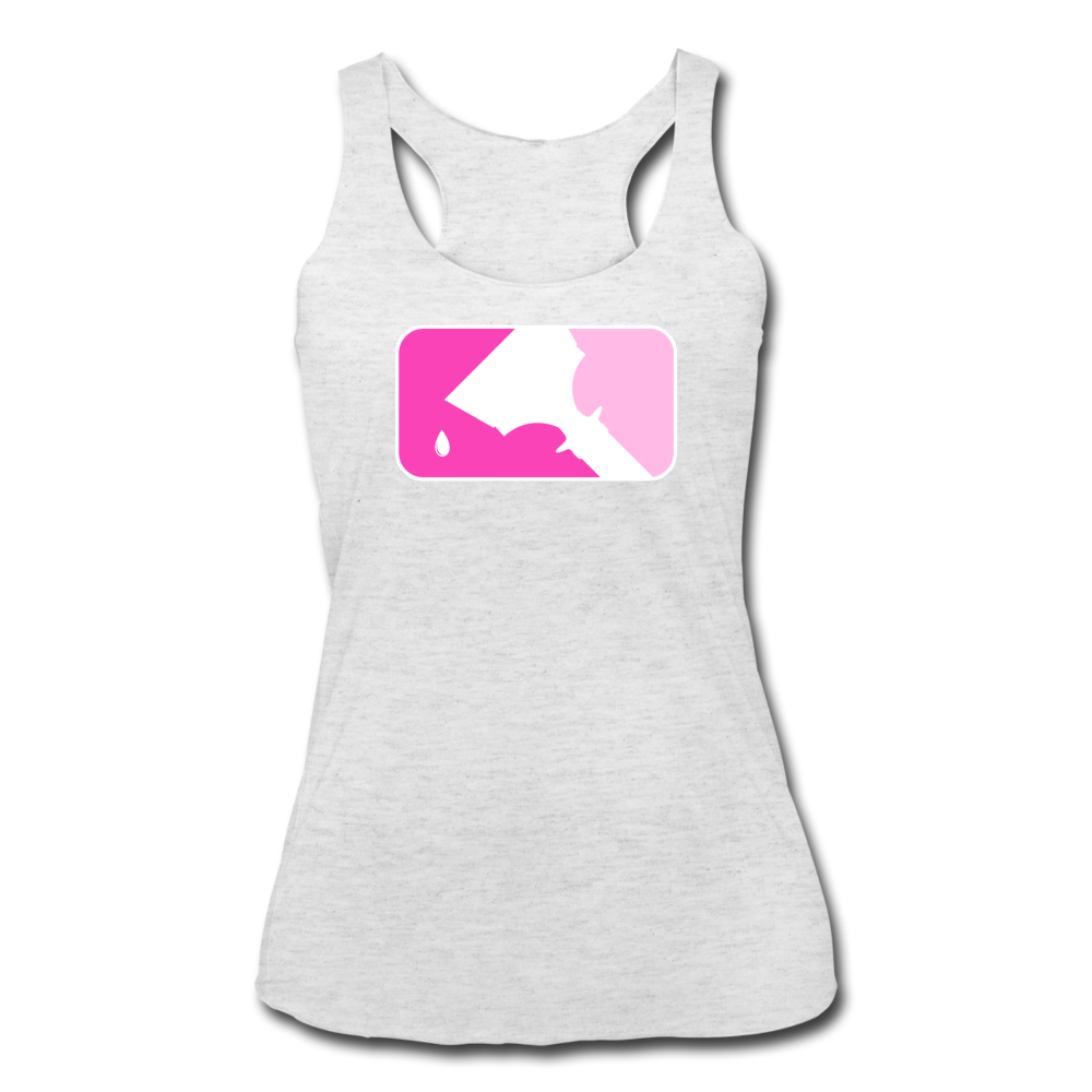 Women’s Tri-Blend Racerback Tank - heather white