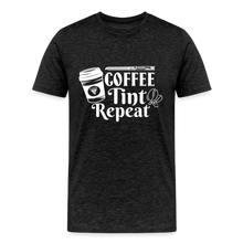 Load image into Gallery viewer, COFFEE TINT REPEAT T-SHIRT - charcoal grey
